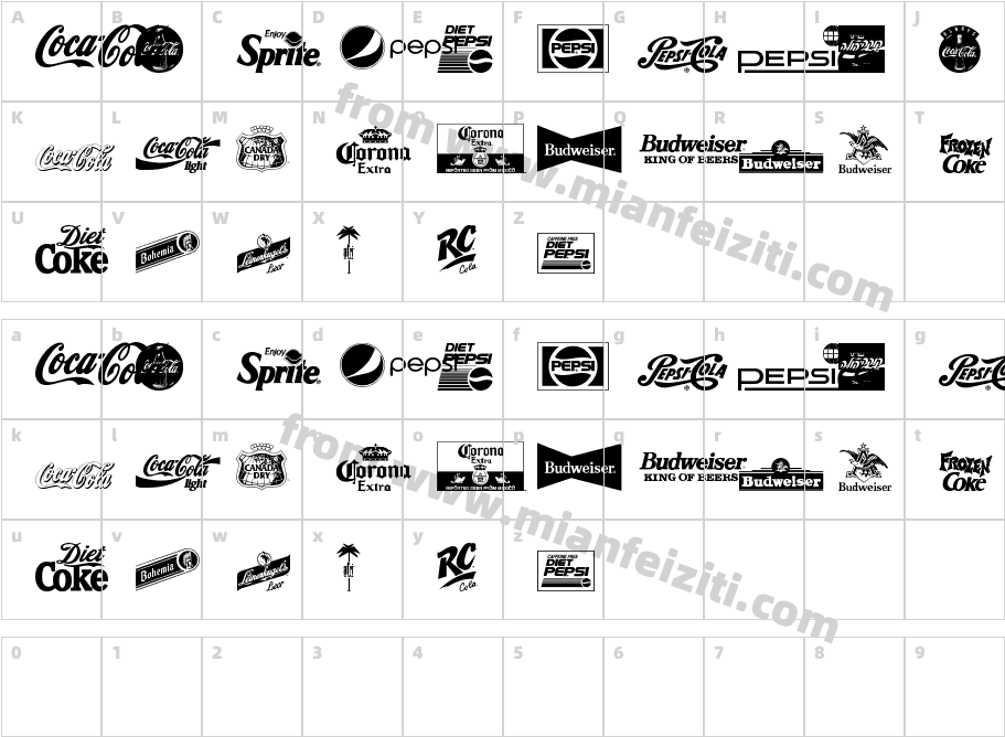 logos and logos tf字体字体映射图