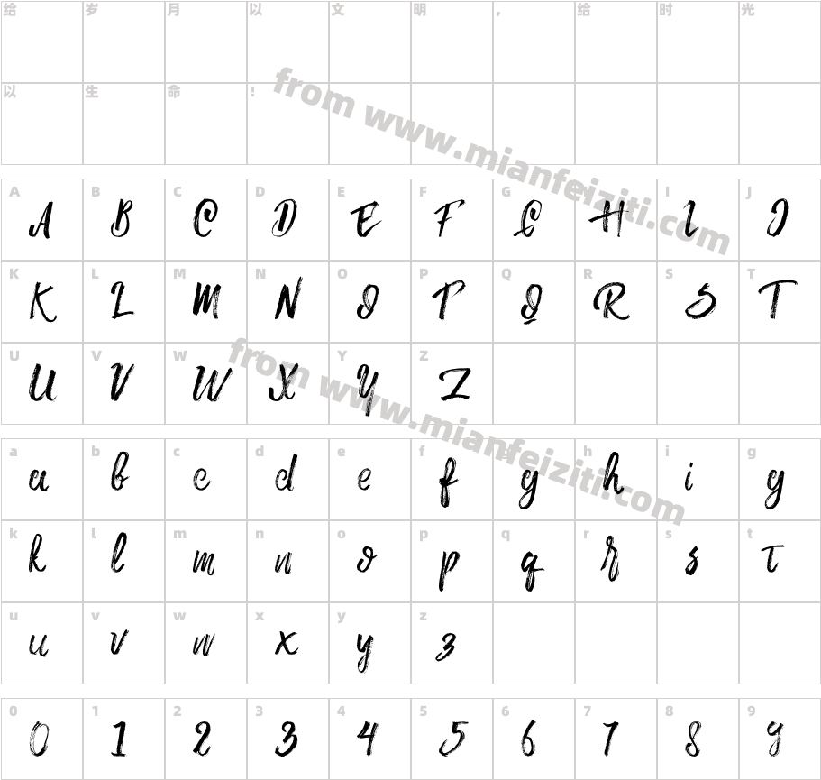 Rowo Typefac字体字体映射图