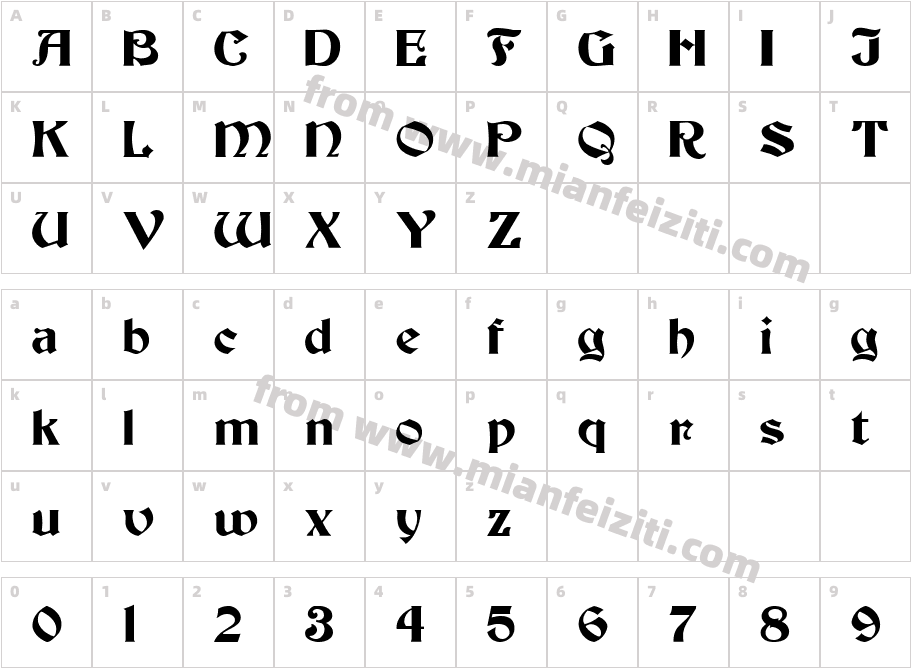 Becker Medium Medium字体字体映射图