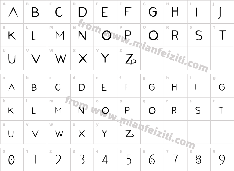 PentaGram’s Salemica Regular字体字体映射图