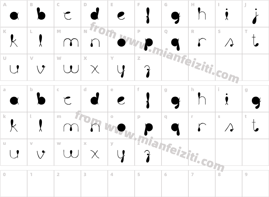 liquitRegular字体字体映射图
