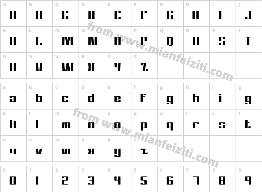masego-2字体字体映射图
