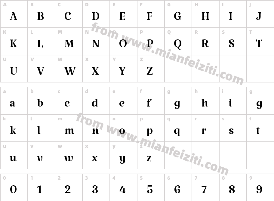 Katibeh-Regular字体字体映射图