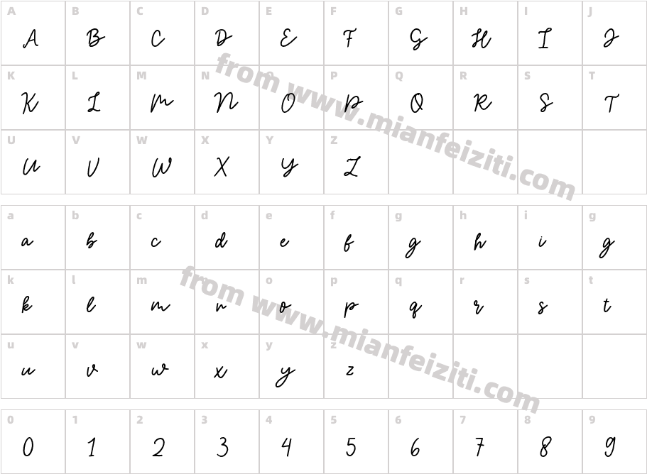 MagicalShinyScript-vmX3A字体字体映射图