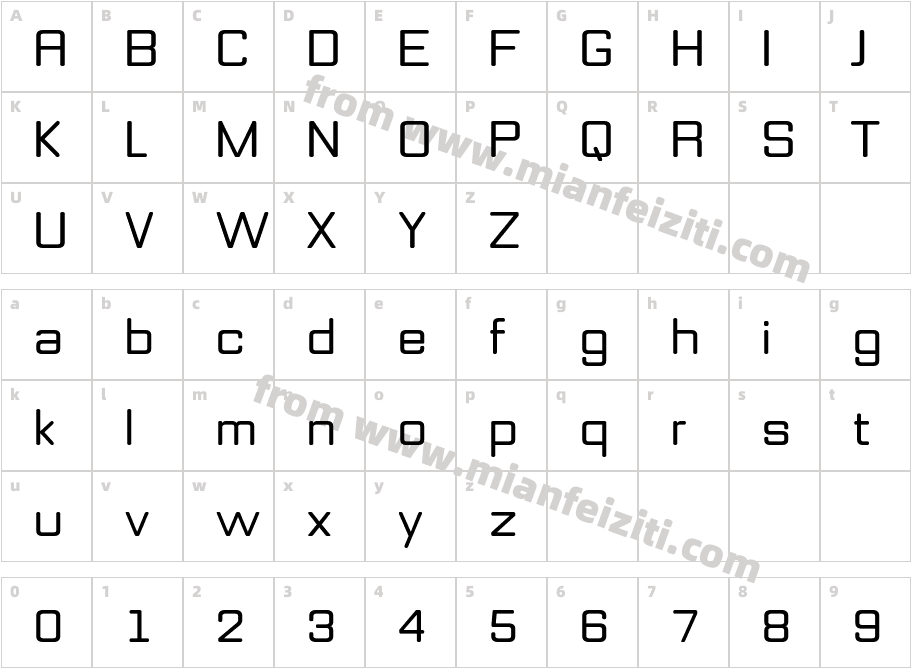 Betonwa字体字体映射图