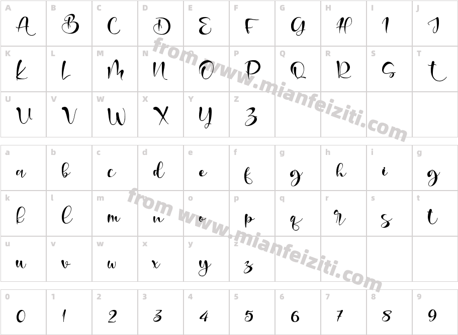 Barbiel-qZX2r字体字体映射图