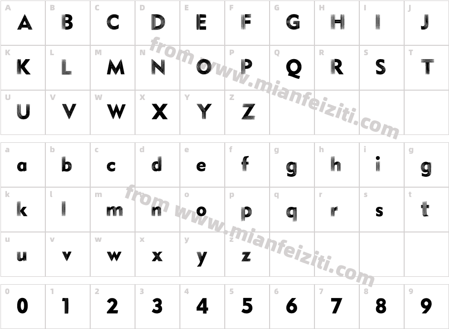 IllusionFont-Regular字体字体映射图