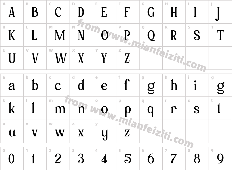 Mollas-Regular字体字体映射图