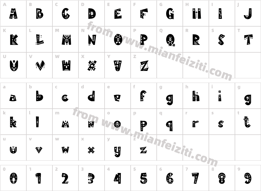 MamaKilo Decorative字体字体映射图