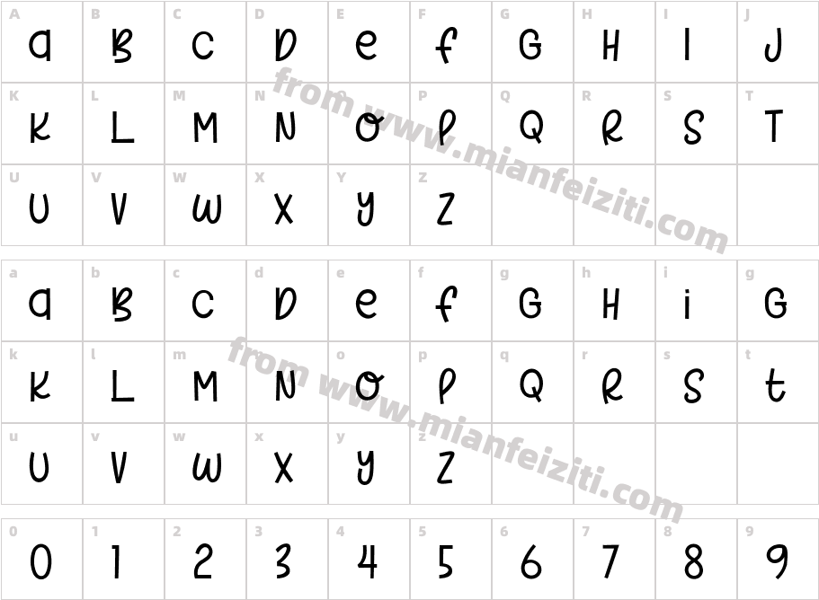 Matcha Smoothies字体字体映射图