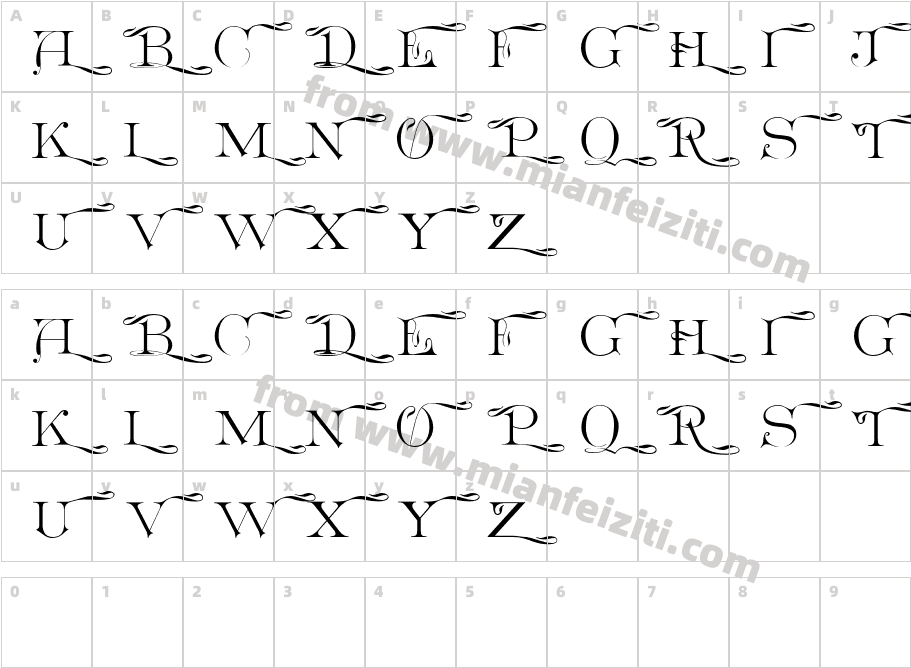 Euclid CP字体字体映射图