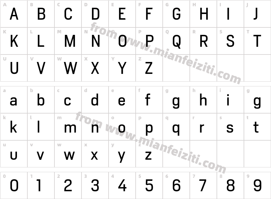 HerounMHSans-Regular字体字体映射图