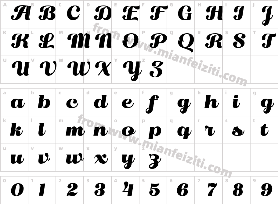 LittleBirdsRegular字体字体映射图