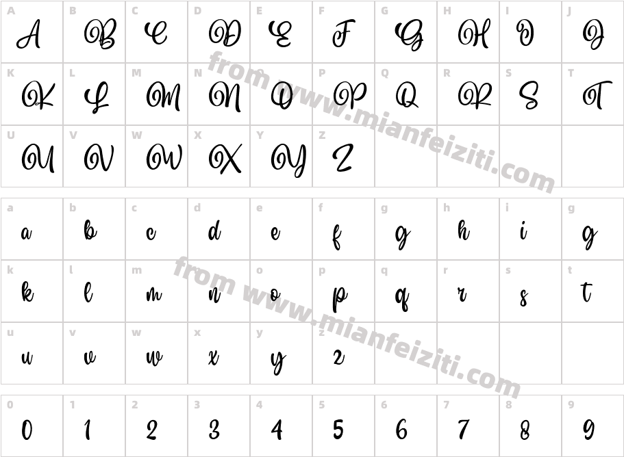 BlantickScript-3zjoG字体字体映射图
