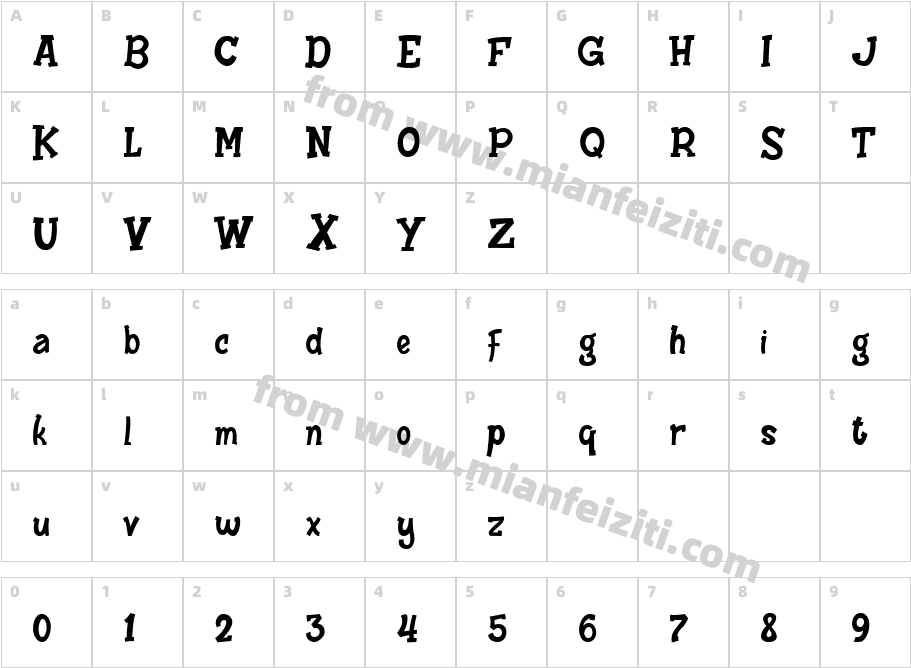 HattrickRegular-MVJ2B字体字体映射图