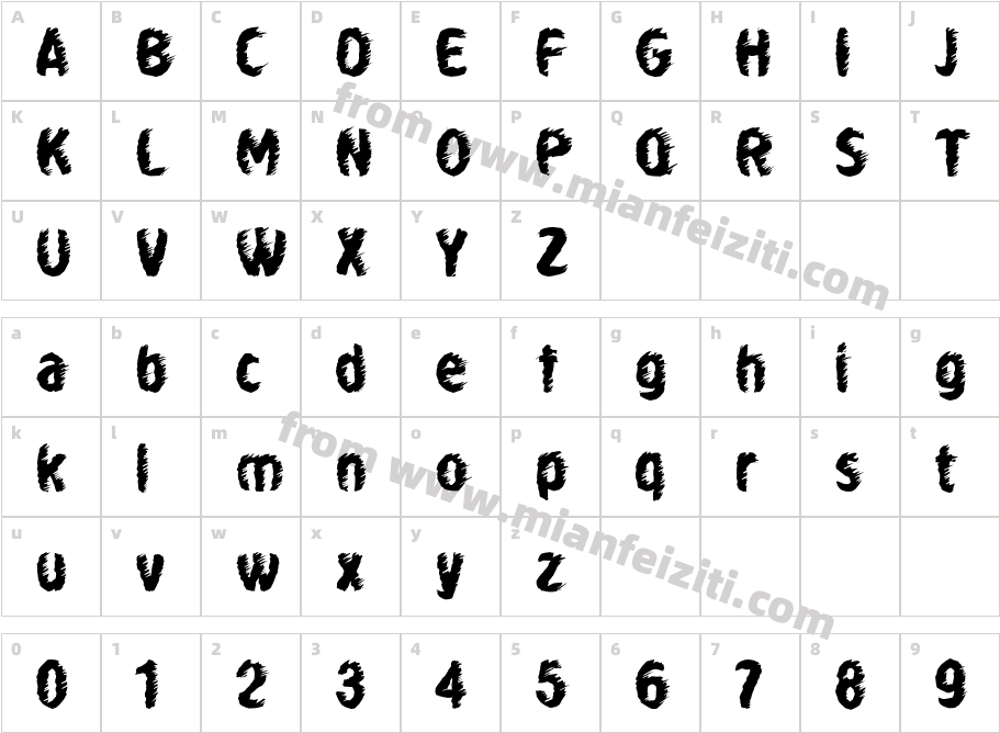 Whirl Cyrillic字体字体映射图