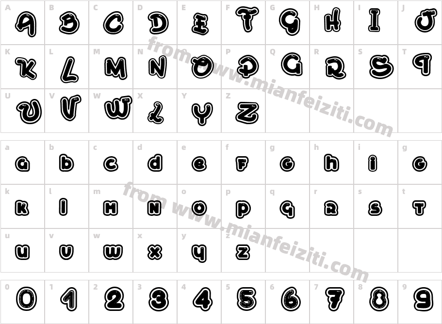 Mont Royal字体字体映射图