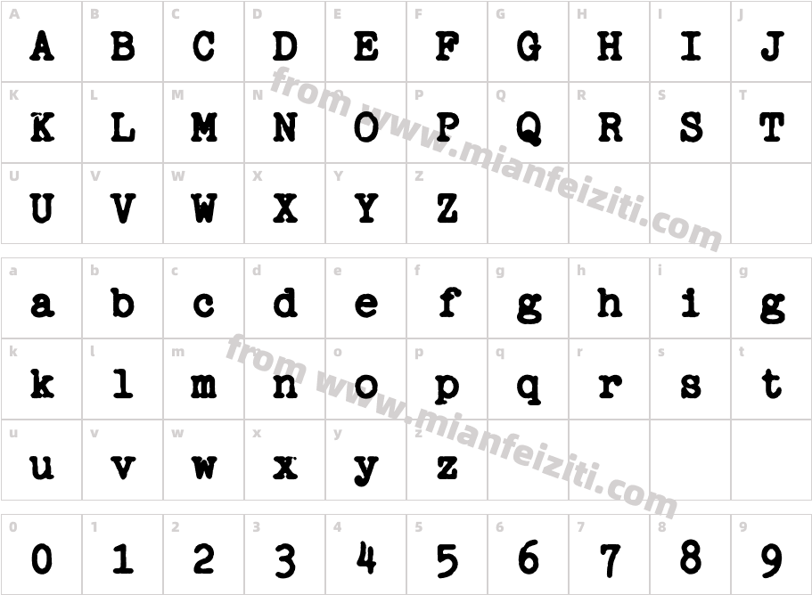 JackwriteBold-BW1Yn字体字体映射图