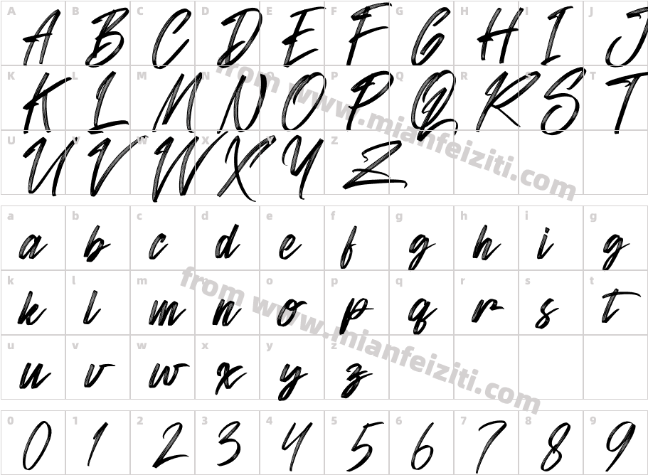 Sandershon-AL9J7字体字体映射图