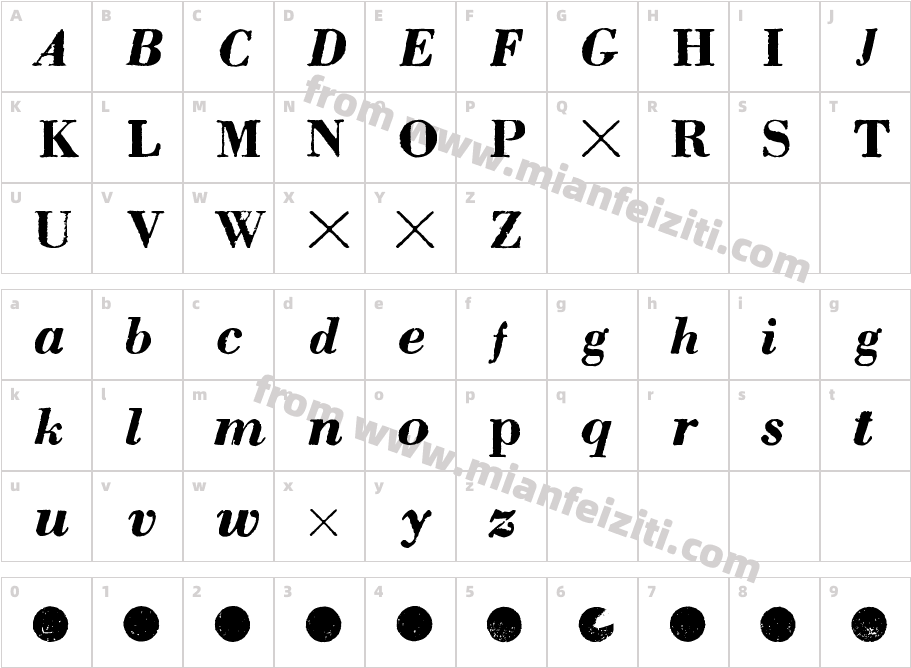 pb字体字体映射图