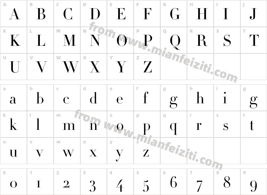Didot-HTF-L24-Light_0字体字体映射图