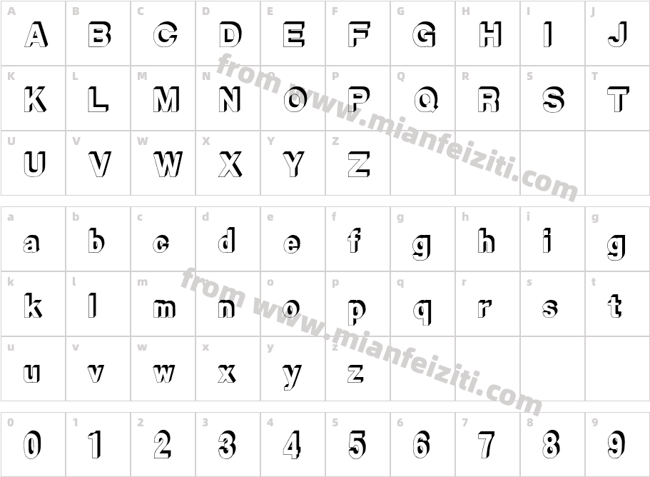 Firaco字体字体映射图