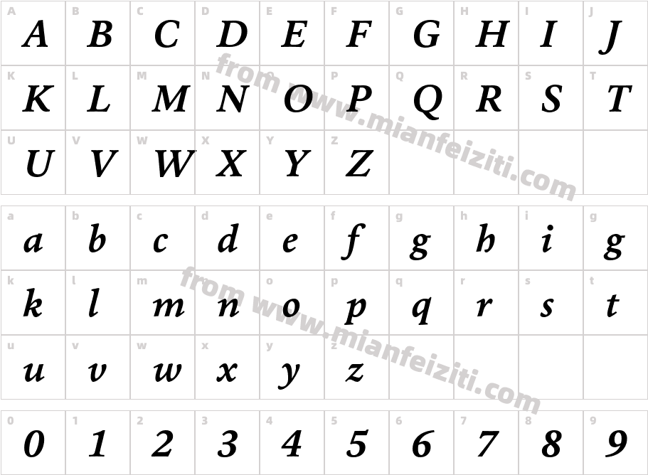 halesworthet bolditalic字体字体映射图