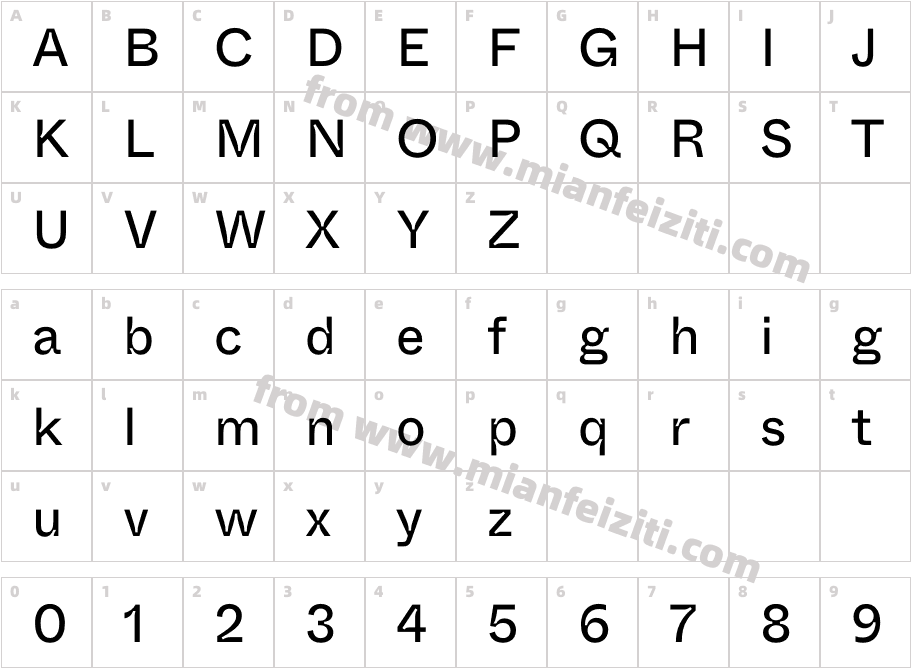 whyteinktrap-regular字体字体映射图