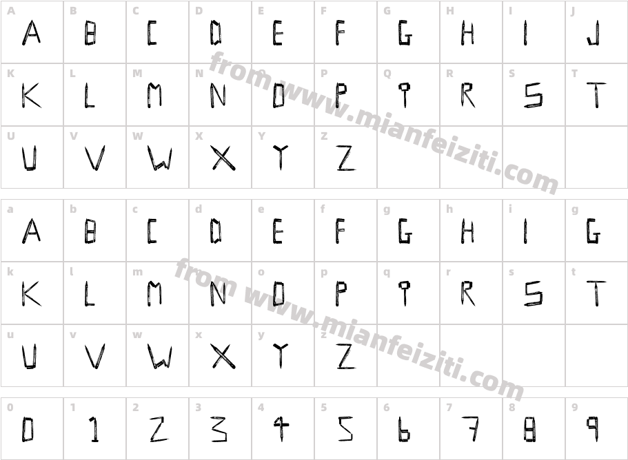 Stylo字体字体映射图