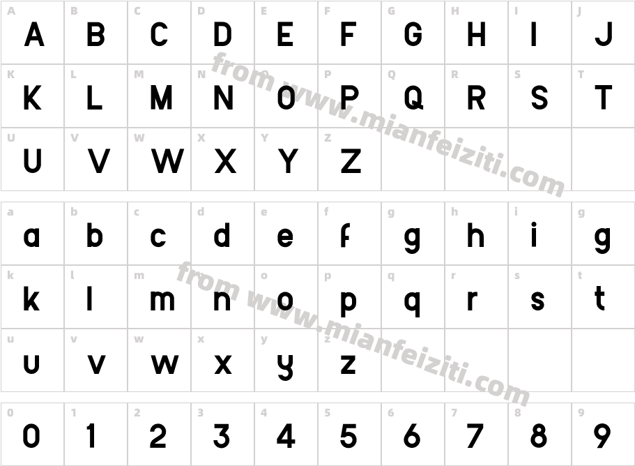 Fortika Regular字体字体映射图