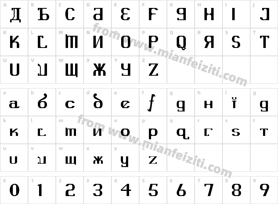 Kremlin Advisor字体字体映射图