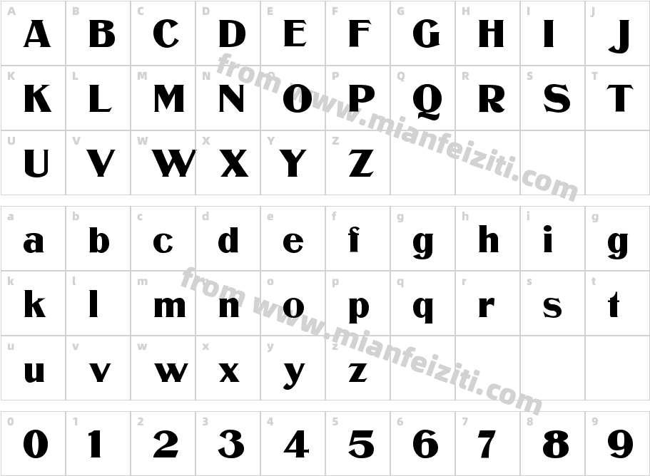 MurdenCFExtraBold-Regular字体字体映射图