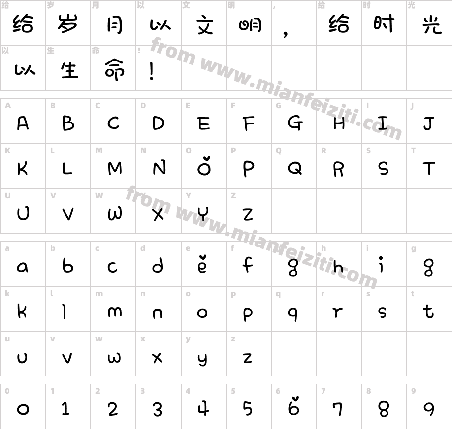 【鸵鸟君】华康宝风再版字体字体映射图