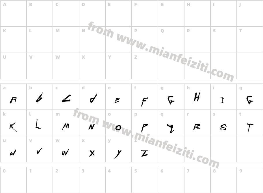 赛博朋克2077字体字体映射图