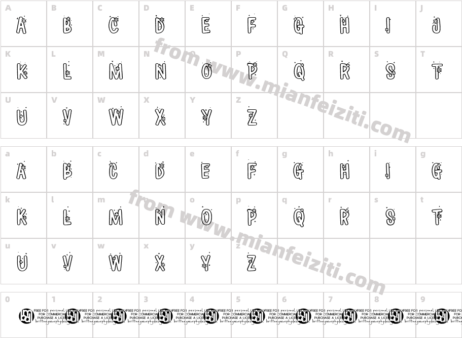 WinterYetiRegular-Rp29M字体字体映射图