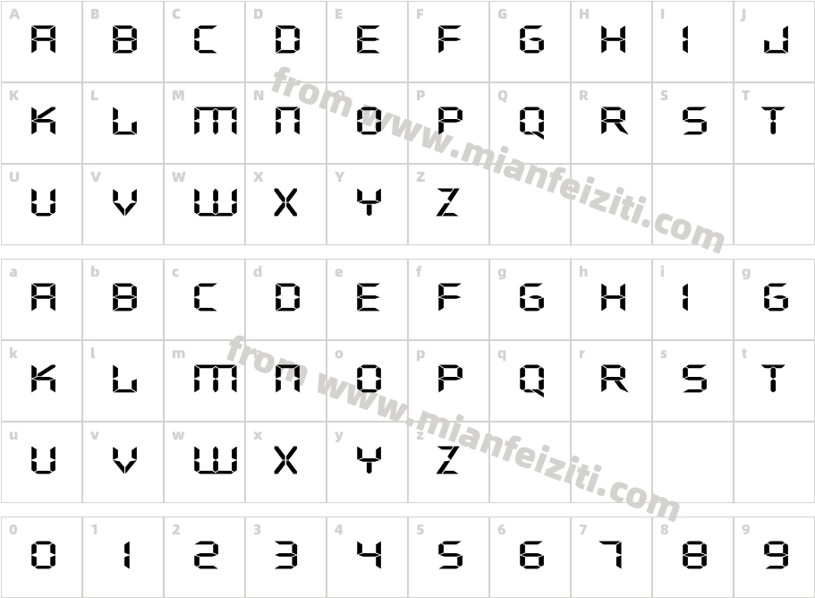 UUS UK ELEKTRON字体字体映射图