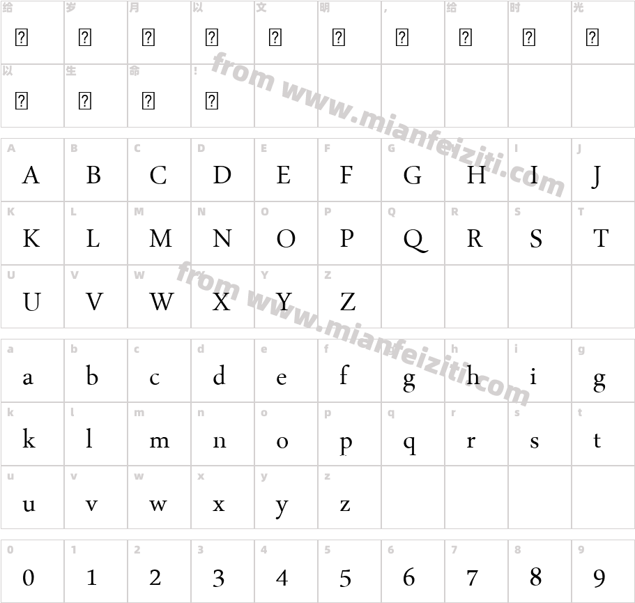 Uighur Basma字体字体映射图