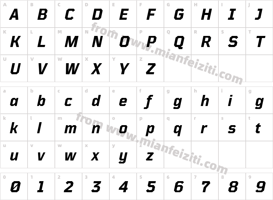 TT Mussels Bold Italic字体字体映射图