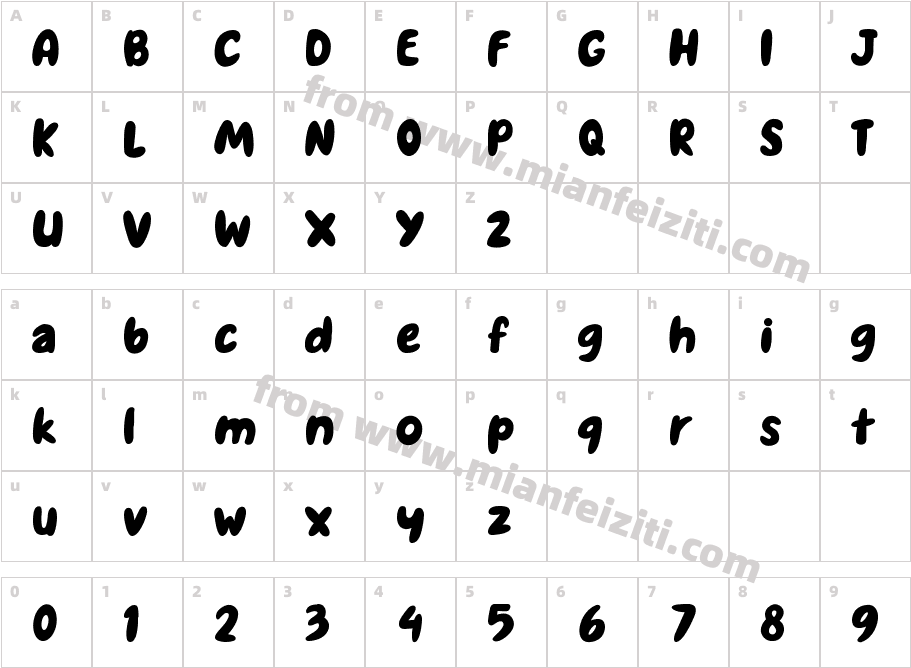 FRUIT-PUNCH字体字体映射图