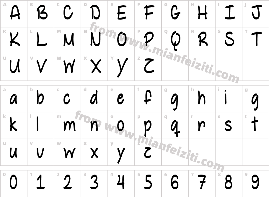 Matthildur字体字体映射图