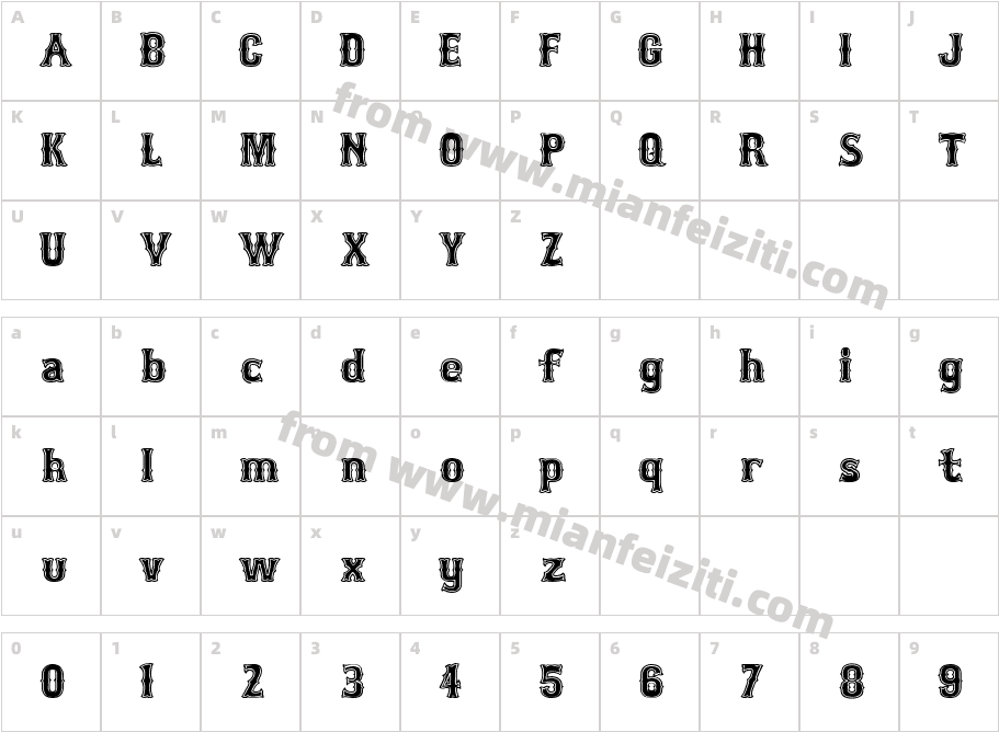 Bosox SemiBold字体字体映射图