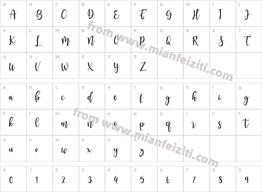 salwa script字体字体映射图
