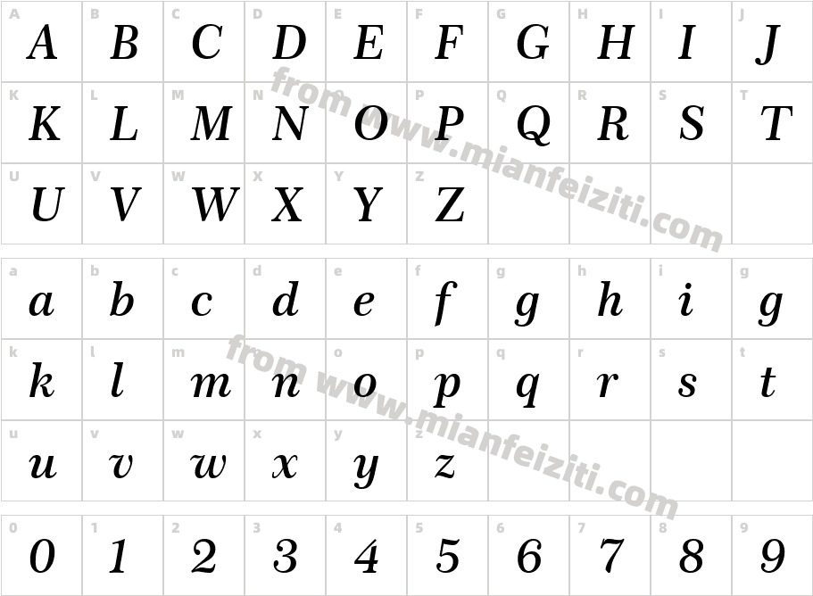 Century751 SeBd BT Semi Bold Italic字体字体映射图