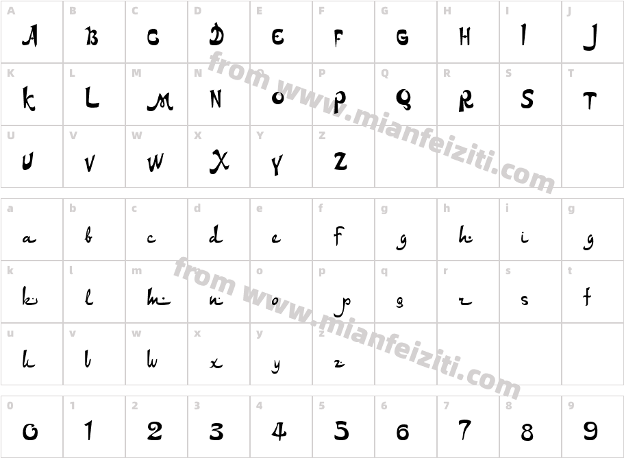 DS Arabic (COPY 1)字体字体映射图