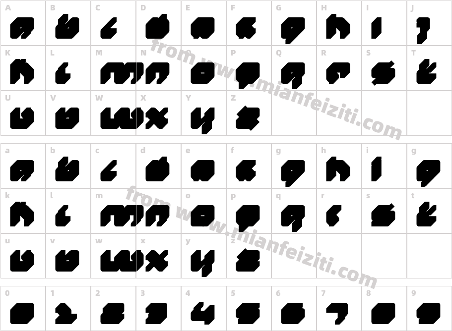 DS Mufdi3DL字体字体映射图