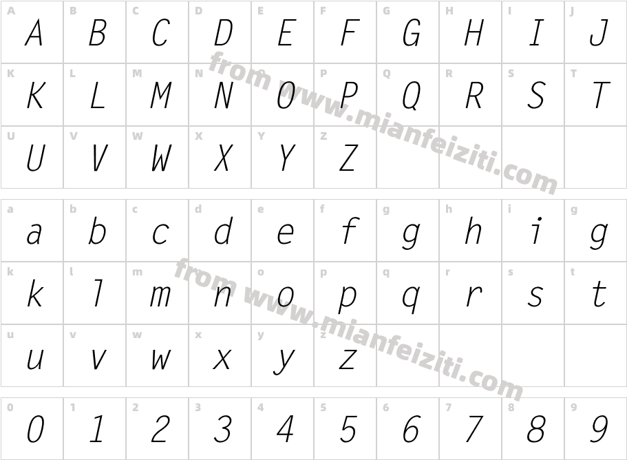 Eu-x1x字体字体映射图