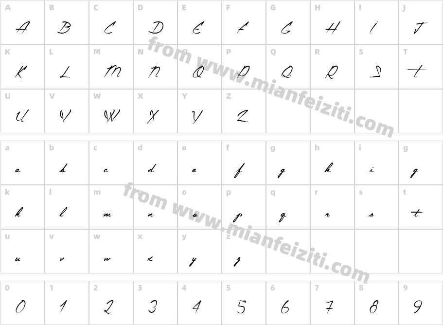 The Constellation of Heracles字体字体映射图
