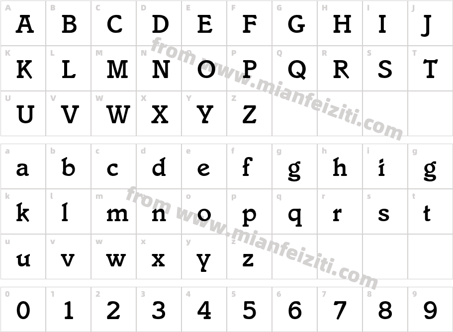 Ensemble Medium SSi Medium字体字体映射图