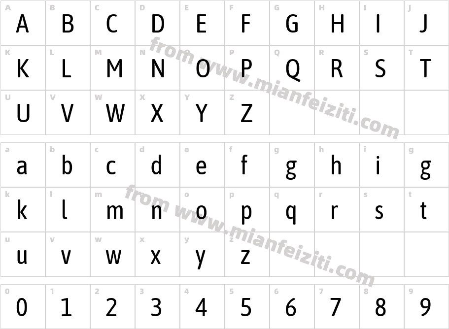 AsapCondensed-Regular字体字体映射图