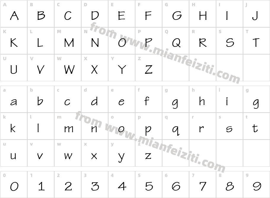 HF Massis Shant N Unicode字体字体映射图